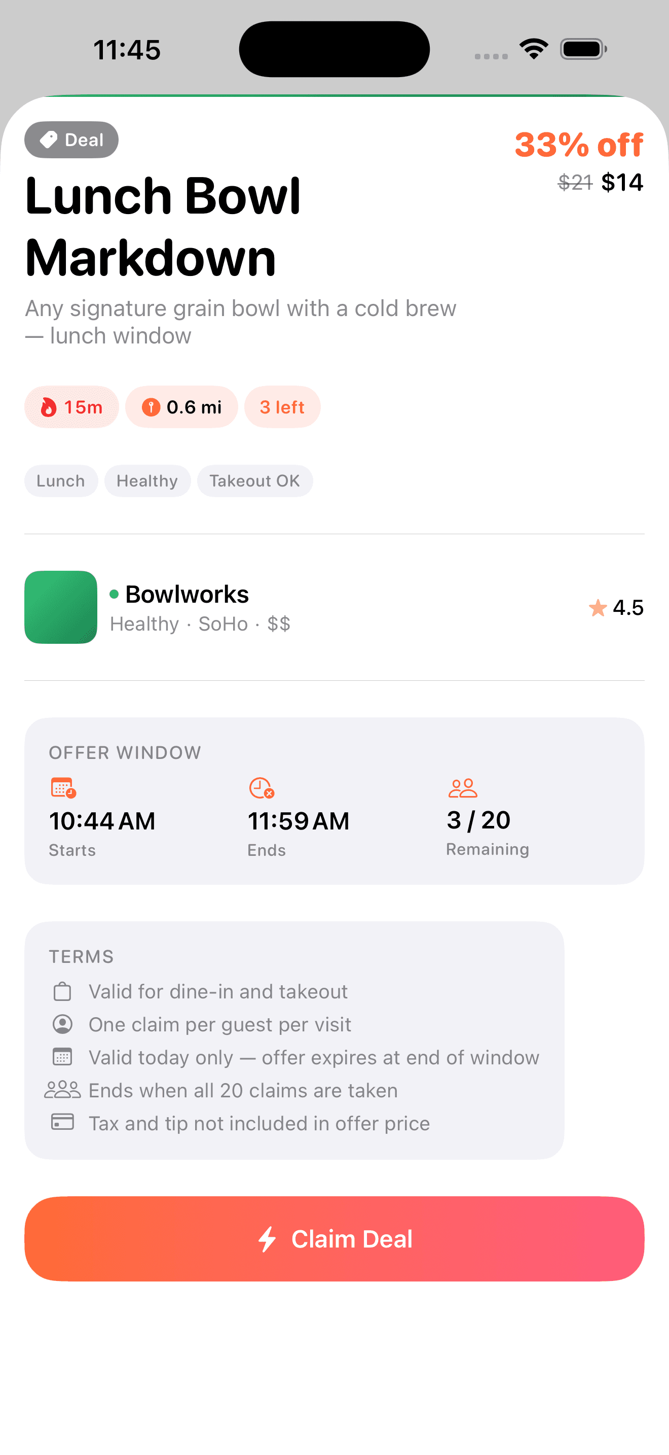 Happily app screen
